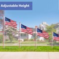 thumbnail image 4 of Yescom Bravery 10Ft Flag Pole Kit Aluminum Outside Inground Yard Garden with 3'x5' USA Flag Ball Top Silver2 Packs, 4 of 7