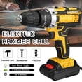thumbnail image 2 of Taladro eléctrico inalámbrico 3 en 1, destornillador de impacto, 25 Torques, 2 velocidades, controlador de batería, herramienta eléctrica, accesorios de broca, 2 of 5