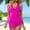 Hot Pink, variant on Women Swim Dress Swimsuits Mesh Sheer Sarong Wraps Bathing Suit Bikini With Skirt Bikini Expensive Bikini Chain