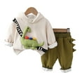 thumbnail image 2 of AJZIOJIRO Toddler Kids 2Pcs Sweatshirt Sweatpants Set for Boys Girls,Baby Cotton Hoodie Sweatsuit Jogger Pants Set Cute Dinosaur Autumn Winter Tracksuits Kid Active Clothes Sets for 1-5Y, 2 of 7