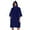 Blue, variant on Unisex Fleece-Lined Changing Robe, Hooded Zippered Beach Poncho, Quick Dry Cover Up, Plush Lined Outdoor Changing Garment, Adult Changing Robe with Pocket Black One Size