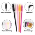 thumbnail image 2 of Extensión de pestañas, pincel de cristal arcoíris para cejas, varita aplicadora de rímel, Spoolers, juego de brochas cosméticas, herramientas de maquillaje, 2 of 5