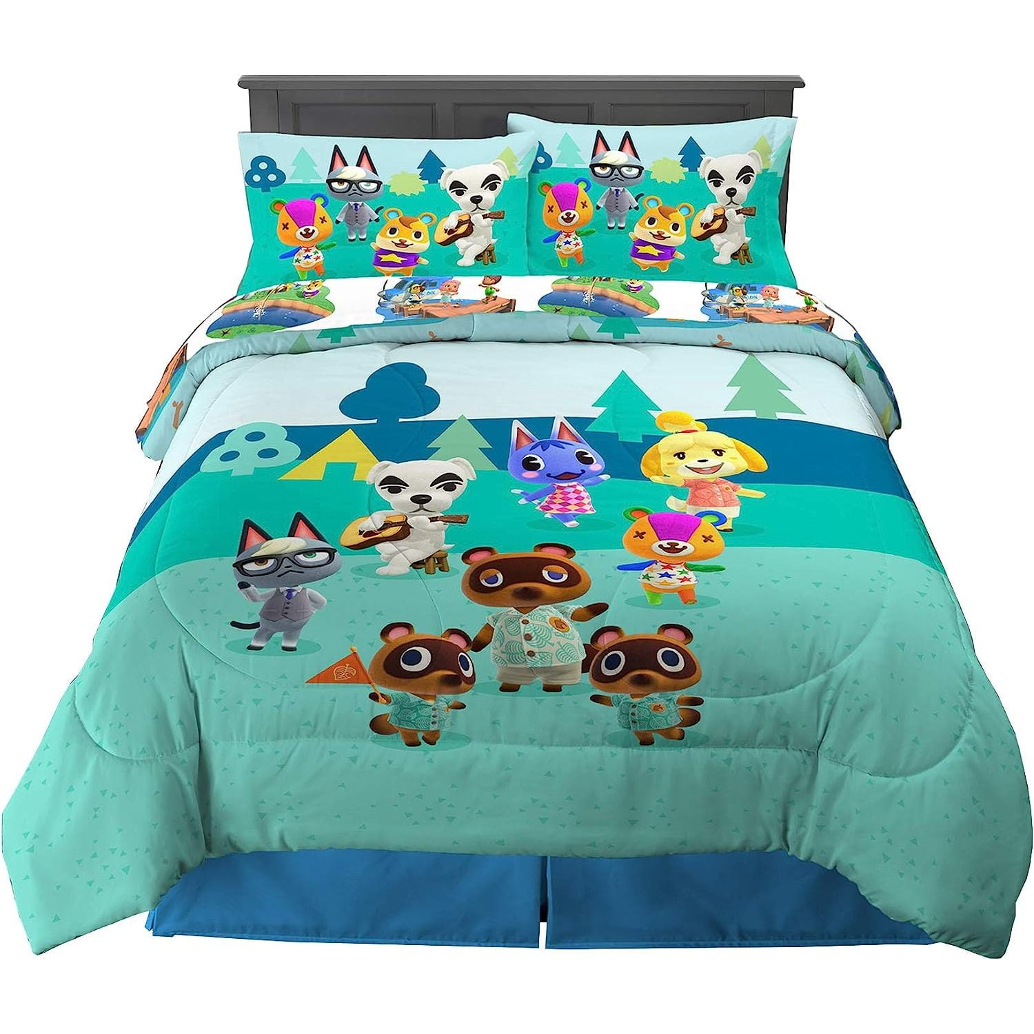 Bilot Kids Bedding Super Soft Microfiber Comforter and Sheet Set, 5 Piece Full Size, Animal