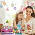 thumbnail image 5 of Virelaxpo 6Piece Wooden Easter Table Decor Set with Cute Bunny and Truck Designs, 2D Desktop Ornaments for Holiday and Home Decoration, Festive Wooden Decorations, 5 of 6