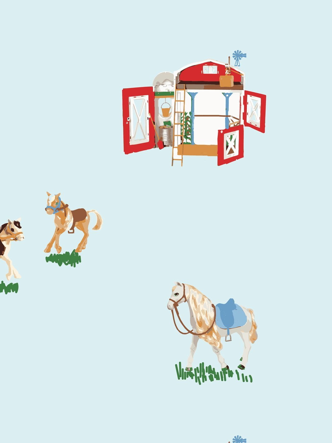 Barbie's Stable Removable Vinyl Wallpaper, Sky