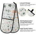 thumbnail image 2 of Yayeee Double Oven Mitt Kitchen Heat Resistant Baking 35" x7" Quilted Glove, Green Garden Pattern, 2 of 6