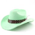 thumbnail image 1 of Western Cowboy Hat With Curved Brim For Outdoor Travel And Riding Adventures In Country Style, 1 of 3