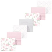 Luvable Friends Hudson Baby Flannel Receiving Blankets 7pk, Rosy Bloom Pink