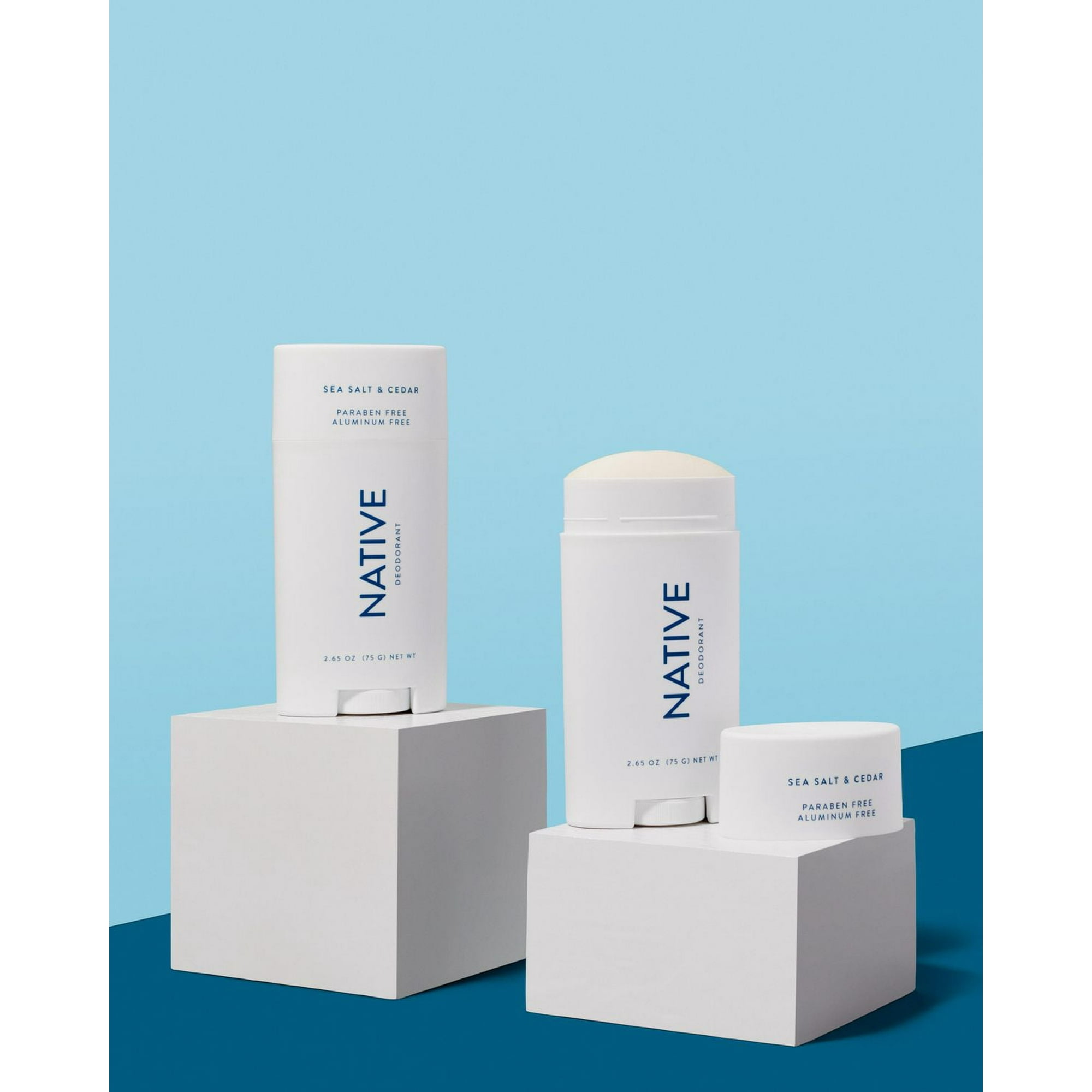 Native Sea Salt & Cedar デオドラント75g×2個 Native Natural Deodorant, Sea Salt & Cedar, Aluminum Free