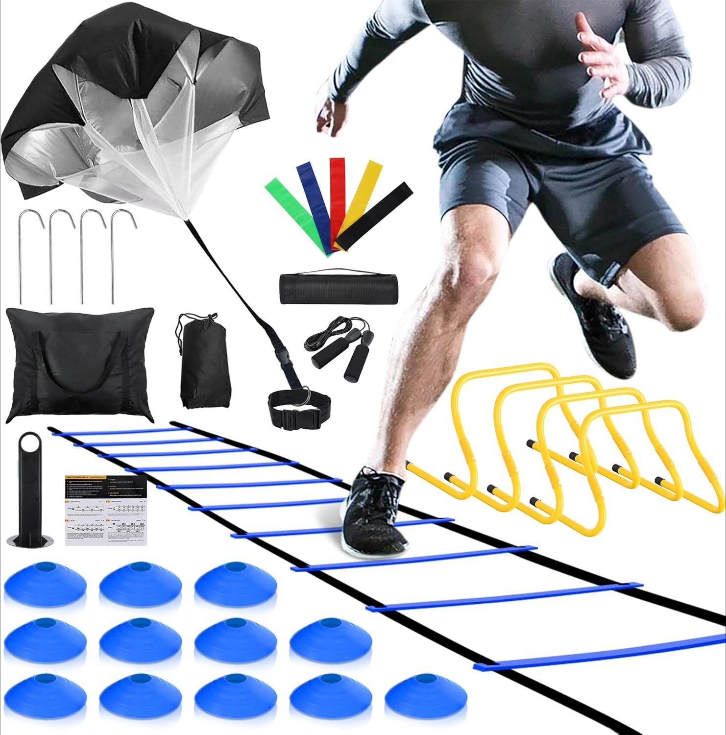 Webby Agility Trainer Circle Speed And Agility Ladder For High