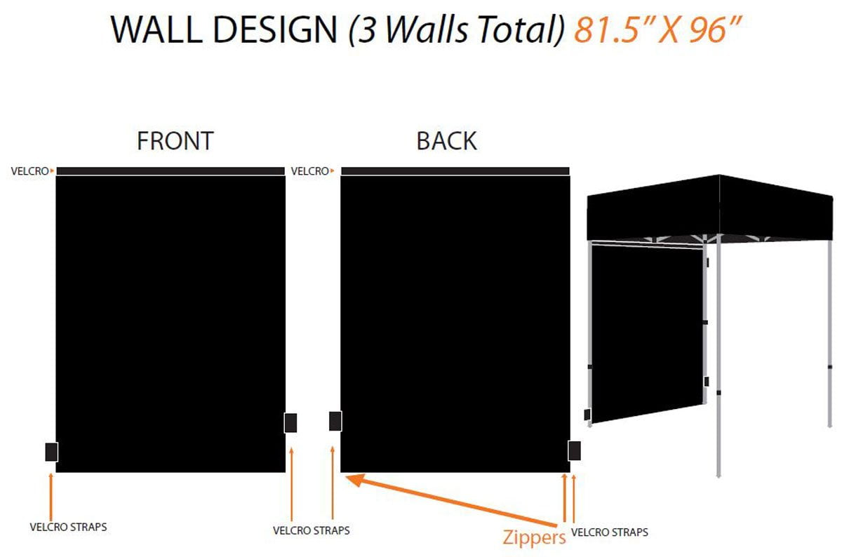 Impact Canopy 8 x 8 Pop Up Portable Photo Booth, Photo Tent, Pop Up Photo Studio Booth, Sidewalls, Roller Bag, Black
