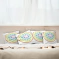 thumbnail image 3 of Ambesonne Space Throw Pillow Cover 4 Pack, Radiant Flower of Life, 16", Multicolor, 3 of 6