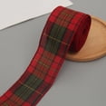 thumbnail image 3 of PENGXIANG Christmas Wired Edge Ribbons Buffalo Plaid Wrapping Ribbon Red Green Burlap Ribbon Rustic Wired Craft Ribbon for, 3 of 6