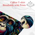 thumbnail image 2 of Monkey Classic White Cotton T-Shirt | 100% Cotton Men's Tee Shirt | Soft and Comfortable Plain Crewneck Top for Everyday Wear | Lightweight Breathable Fabric, 2 of 5