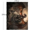 thumbnail image 2 of 60 x 80 Inch War with The Dragon On Castle Soft Throw Blanket for Bed Couch Sofa Lightweight Travelling Camping Throw Fleece Cozy for Kids Boys Adults Men All Season, 2 of 5