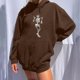 thumbnail image 2 of Sudadera estampada con capucha retro de manga larga suelta divertida vintage para mujer con mangas caídas en los hombros Pompotops  gfhjh7219, 2 of 7