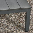 thumbnail image 5 of Kenzie Outdoor 4 Piece Aluminum and Wood V-Shaped Sofa Set with Cushions, Gray, Dark Gray, 5 of 6