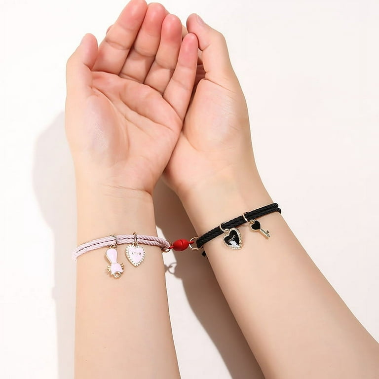 Bangles & Bracelets, Matching Bracelet With Magnetic Heart Charm 🐼🤍🍙