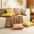 thumbnail image 4 of Sunflower Throw Pillow Covers 18x18Inch, Jacquard Daisy Cute Pillowcase Cushion Case Square for Couch Sofa Bed Living Room, 4 of 8