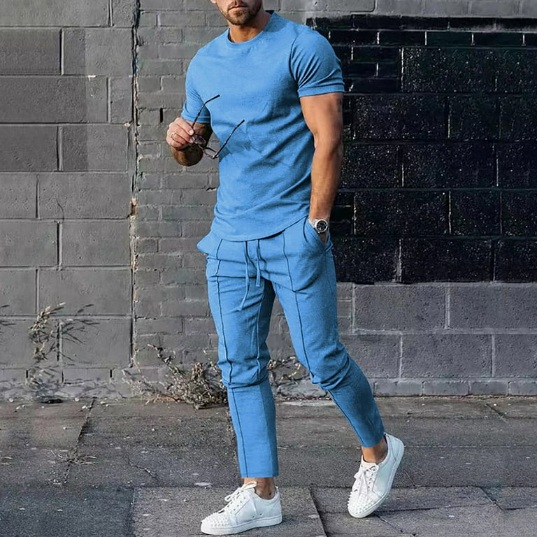Men's Tracksuits Casual Long Sleeve 2 Piece Outfit Sports