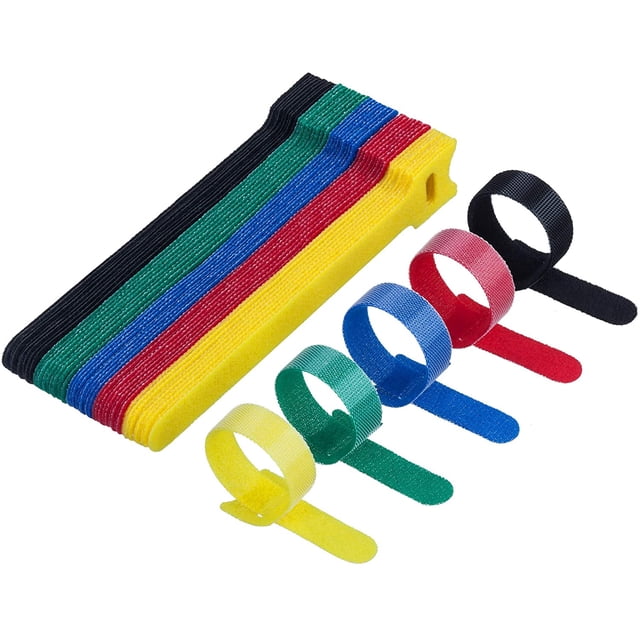 50 correas reutilizables para cables, bridas para cables, gestión de cables, organizador de cables reutilizable, bridas para cables, gancho de sujeción y bucle, gestión de envoltura de alambre de 6 pu Namotu CZBG-ST211
