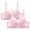 Pink, variant on 2PC Plus Size Bras for Women's Push-Up Women's Leopard-Print Front Buckles Underwear No Steel Close Bra