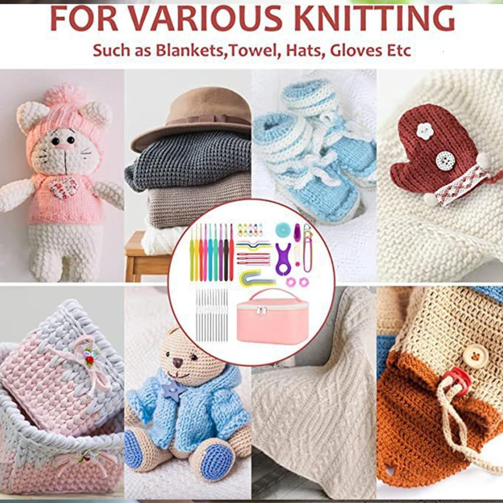 Crochet Hooks Accessories Tools for Adults Crochet Hooks Set Crochet Kits for Beginner Knitting Tool Kits with Case