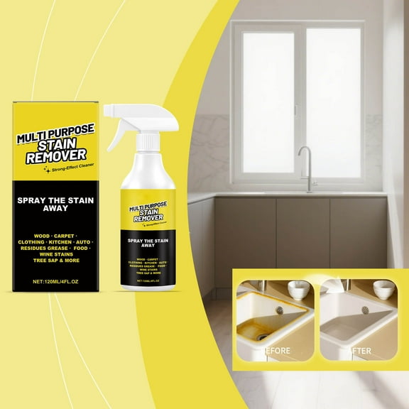 ZZkhGO Multi-Purpose Stain Remover, 120ml Daily Cleaning for Various Surfaces and Seams, Powerful Stain Removal Deep Cleaning Action Easy Spray and Wipe - Surface Cleaner