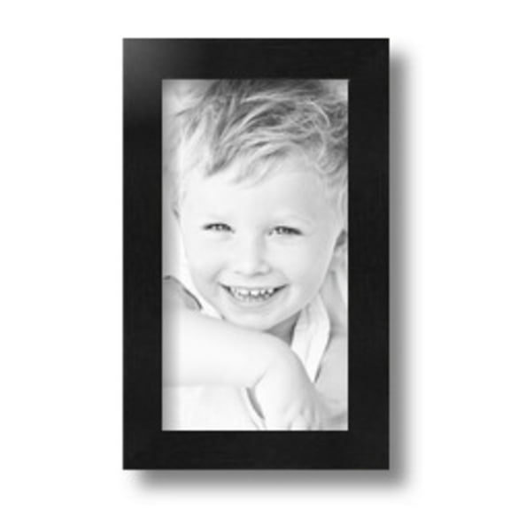 ArtToFrames 5x9" Black Picture Frame, Black Wood Poster Frame, with Regular Glass and Foam Backing 3/16 inch (FBPL-5139)