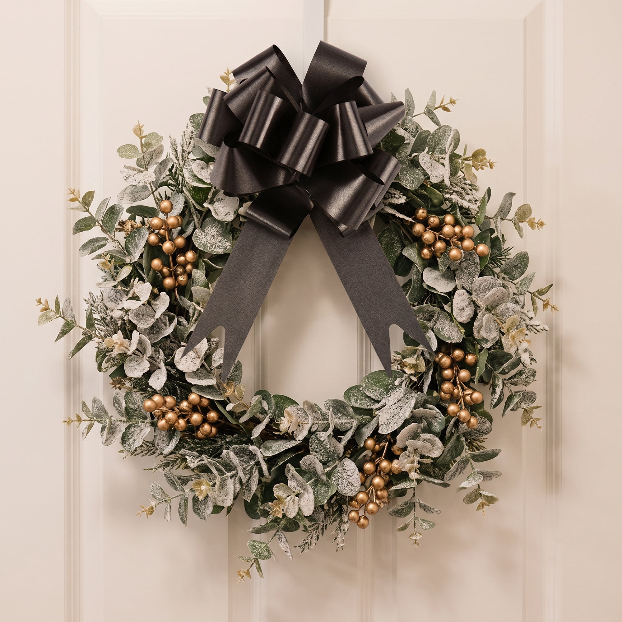 Unique Bargains Crush-Resistant Metallic Bows for Gift Wrapping and Decoration Black