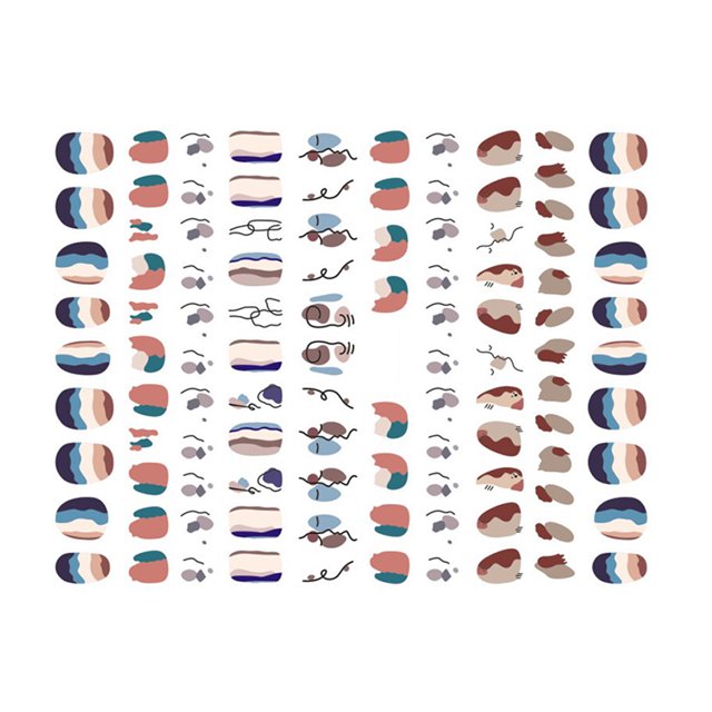 Vogacara Pegatinas para uñas, calcomanías en relieve 3D, impresión de deslizadores de belleza para manicura, decoración DIY, adhesivo, accesorios de Juegos de manicura WG263 Vogacara CE012223-27B