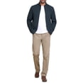 thumbnail image 2 of Chaqueta de negocios INSPIRE CHIC para hombres, con forro, cuello alto, cierre completo, chaqueta formal de golf, tamaño S, azul oscuro, 2 of 7