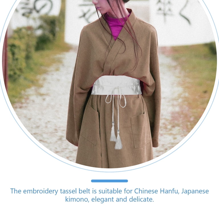 Embroidered Waist Belt with Tassel Chinese Hanfu Wide  display picture 2