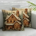 thumbnail image 3 of COMIO  Christmas Pillow Covers Vintage Gingerbread Christmas Trees Decorative Throw Pillows Covers Merry Christmas Winter Holiday Decor for Couch, 3 of 5
