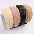 thumbnail image 4 of Diademas de moda para mujer, lazo anudado vintage de corte ancho negro superior cruzado bandas para la cabeza para niñas accesorios para el cabello, 4 of 5