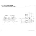 thumbnail image 2 of Kingston Brass KS7022WQL Krystal Onyx Two-Handle Wall Mount Roman Tub Faucet, Polished Brass, 2 of 5