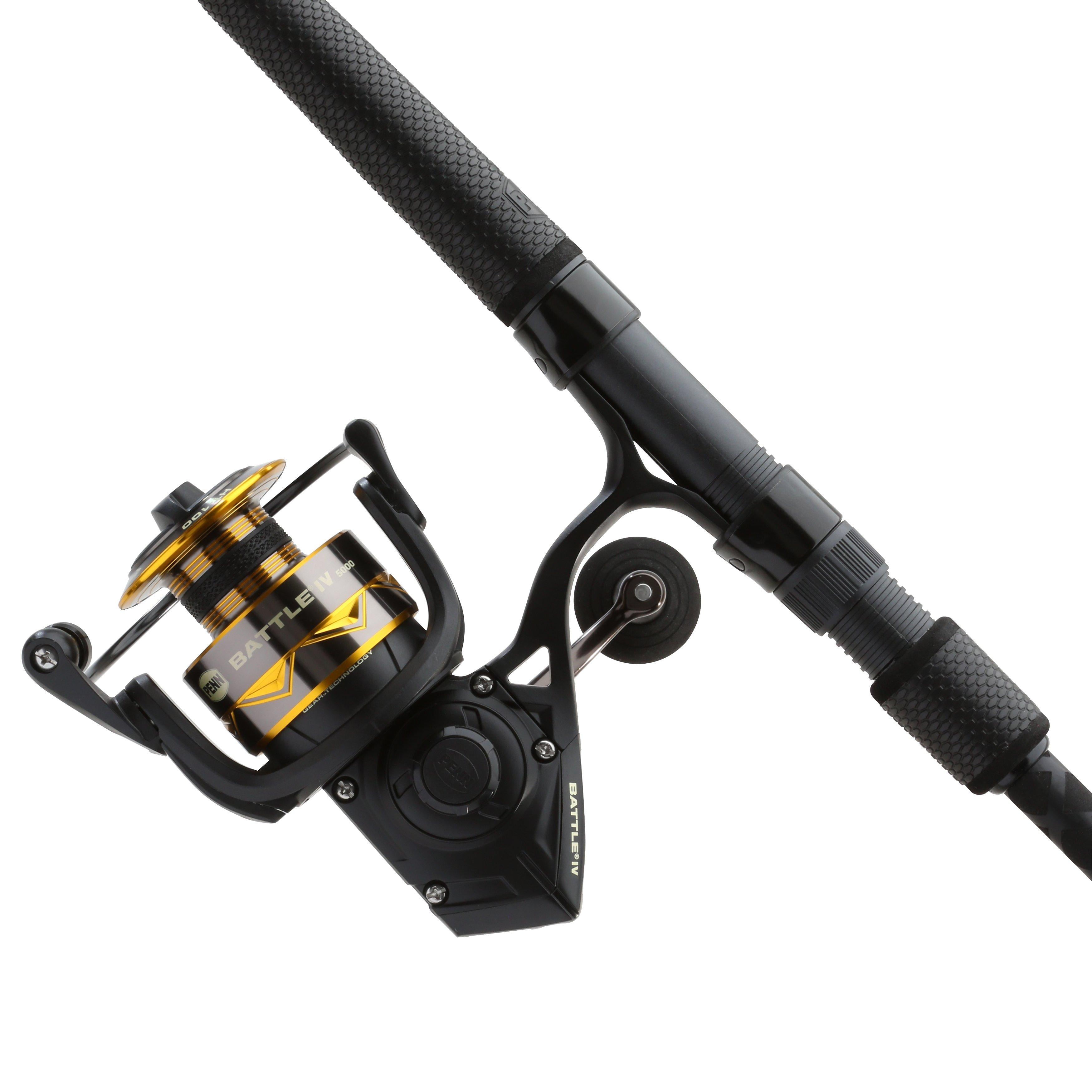 PENN Battle IV LE Spinning Fishing Combo, 8' Medium Heavy Rod, 5000 Size Reel
