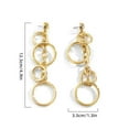 DYWADE Pearls Trendy Simple Long Ring Tassel Earrings Punk Metal Chain Hollow Earrings Female