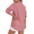 thumbnail image 5 of Fantaslook Striped Button Down Shirts for Women Classic Long Sleeve Collared Office Work Blouses Tops, 5 of 12
