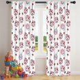 thumbnail image 5 of Blackout Kids Curtains,White Cow Milk Strawberry Pattern Childrens Insulated Curtains Set Of 2,Bedroom Essentials,Toddler Room Decor 42x84in(106x213cm), 5 of 5