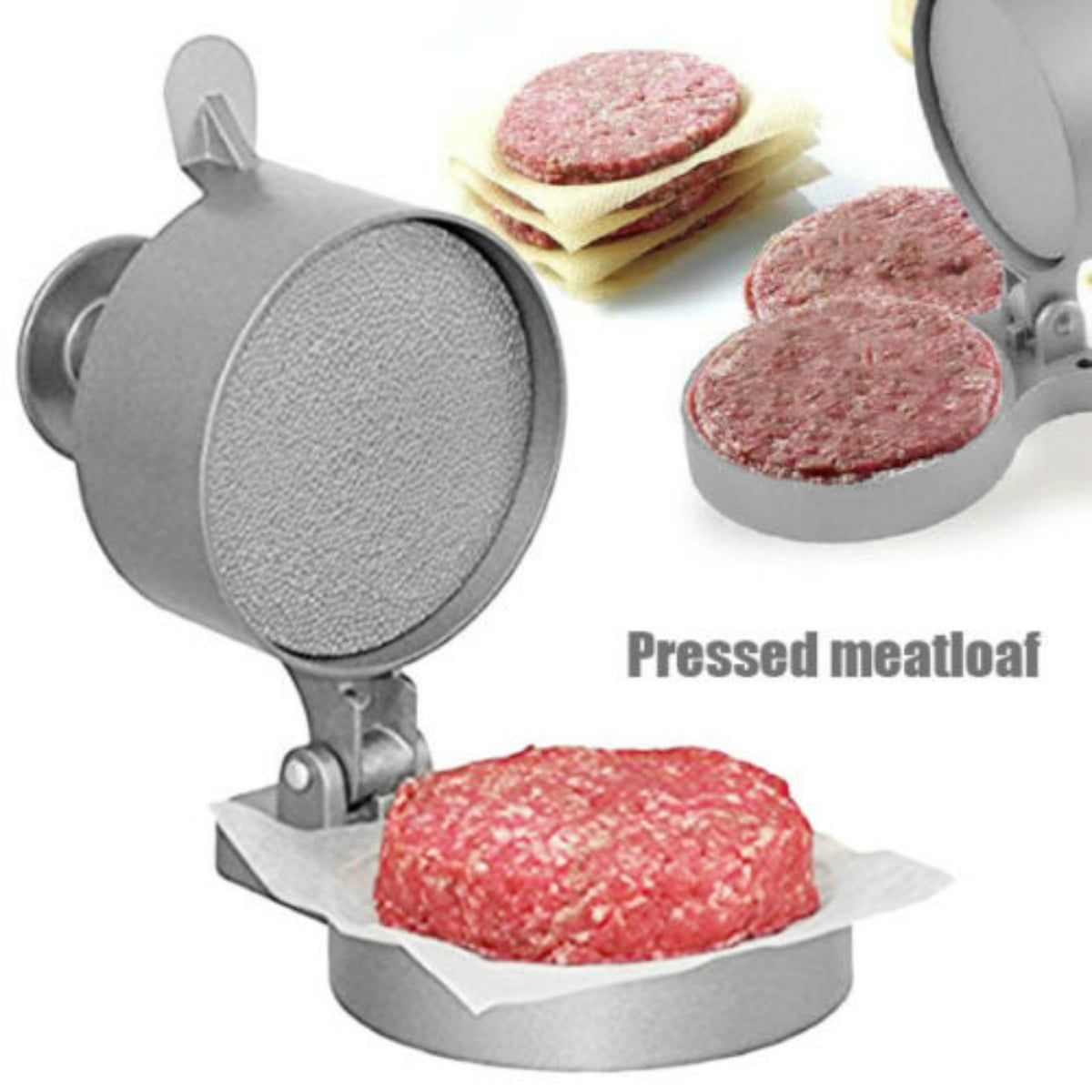 Burger Press Hamburger Patty Maker Meat Aluminum Alloy NonStick