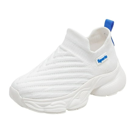

Sopiago Little Girls Sneakers Breathable Knitted Soft Skin Friendly Walking Shoes Lightweight Running Shoes Kids White (Little Kid/Big Kid) 12.5