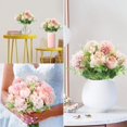 thumbnail image 5 of (Color champán) 1 manojo de flores artificiales, ramo de hortensias de seda falsas para arreglos de bodas en el hogar, centros de mesa, 5 of 5