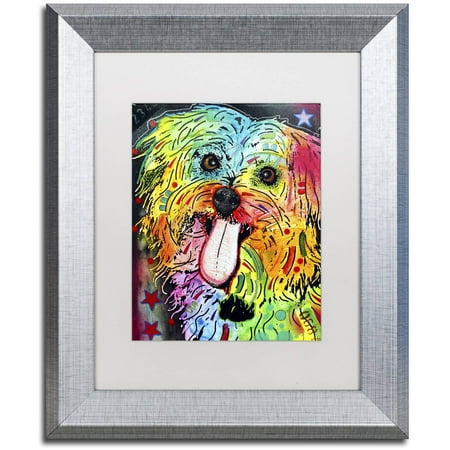 dean russo shih tzu trademark quot shih tzu quot canvas by dean russo white matte silver frame dean russo shih tzu trademark quot shih tzu quot canvas by dean russo white matte silver frame