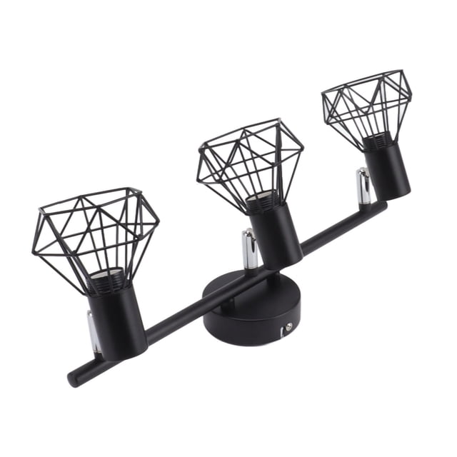 3 Light Track Lighting Kit, Easy Installation 85-265V Fashionable Rotatable Heads Corrosion Resistant Modern 3 Way Ceiling Spotlight for Kitchens