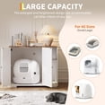 thumbnail image 4 of Gaderth Dog-Proof Large Cat Litter Box Enclosure with Scratch Pad,  Multi-Functional Indoor Cat House, Large Automatic Litter Box Furniture for Placing Self-Cleaning Litter Box, 4 of 6