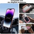 thumbnail image 4 of for Magnetic iPhone 14 Pro Max Phone Case with Full Camera Lens Protector [Compatible with Magsafe][N52 Magnets] Luxury Plating Cute Bling Clear 14 Pro Max Case for Women Men Girls, Pink, 4 of 12
