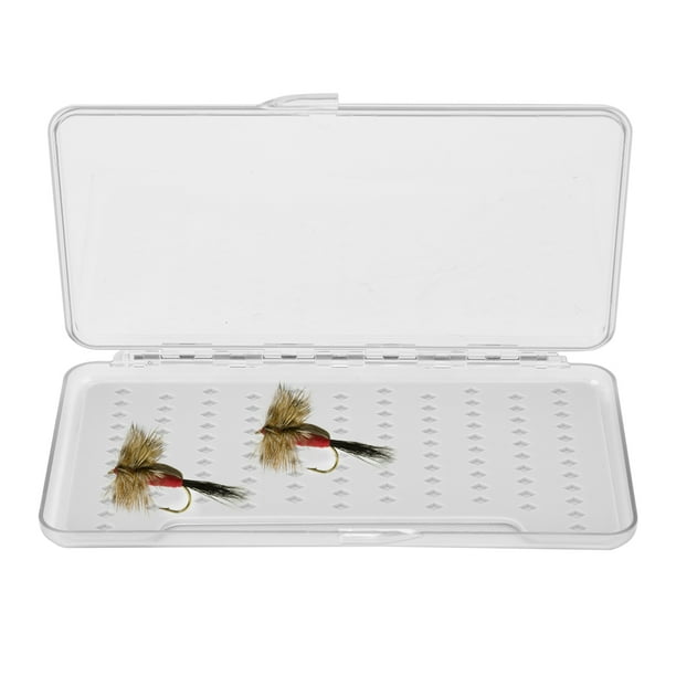 Ultra Thin Transparent Fly Lure Box Bait Storage Case Container