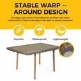 thumbnail image 4 of Boho Floral Table Cloths for 4 Foot Rectangle Tables, Vintage Flowers Abstract Art Ethic Tribe Patio Waterproof Elastic Fitted Tablecloths, Washable Rectangular Table Cover for Camping, 4 of 8