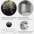 thumbnail image 5 of Designart 'Floral Tropical Leaves On Black Background' Farmhouse Circle Metal Wall Art 29x29 - Disc of 29, 5 of 5
